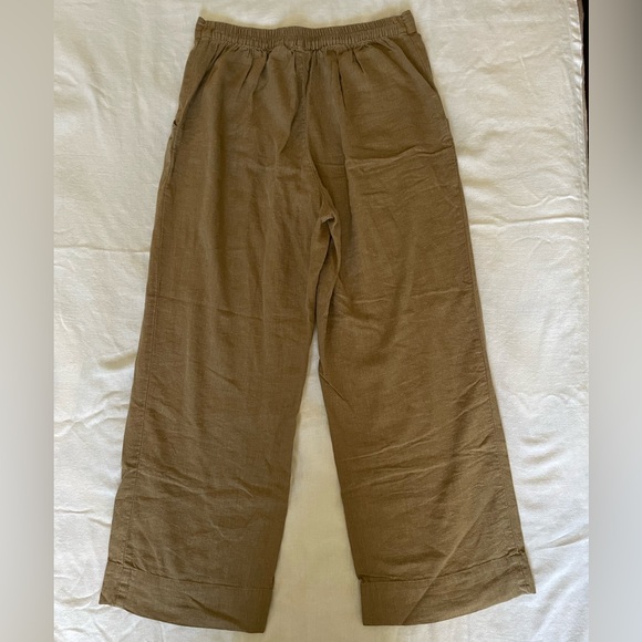 Vintage Linen Tan Pants - Picture 2 of 5
